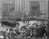A "recruiting parade" in New York City, 1917. 